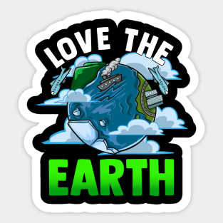 Love The Earth Hipster Cute Hippie Mother Earth Sticker